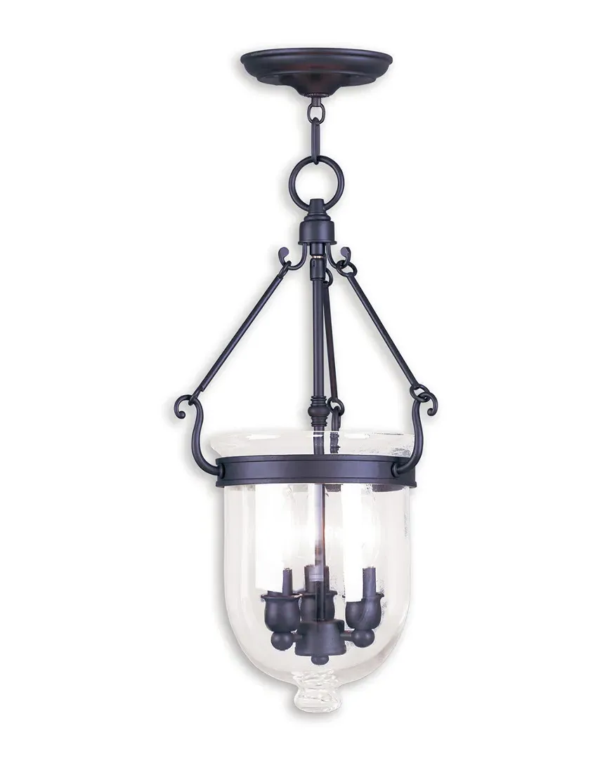 Jefferson 3-Light Chain Lantern - Bronze, Steel