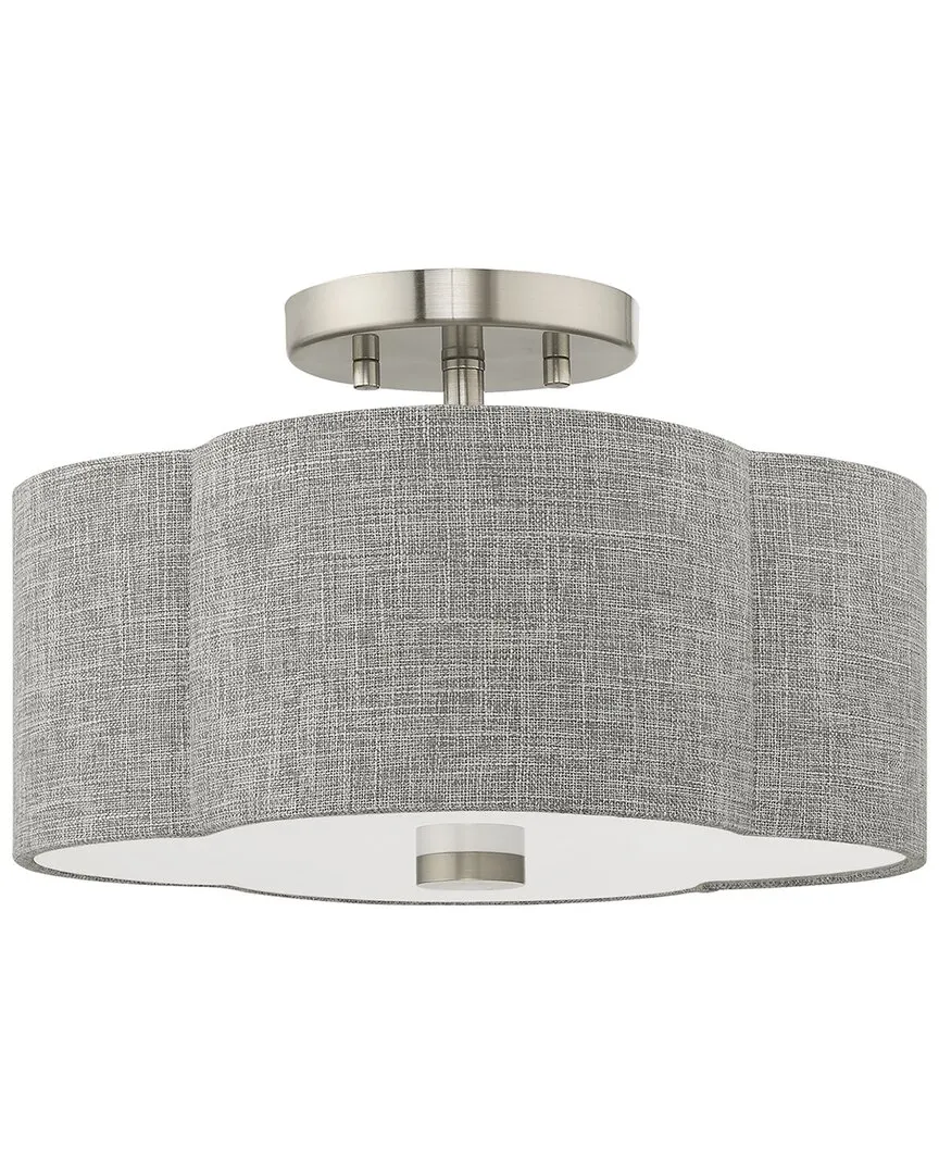 Kalmar 2 Light Ceiling Mount - Brushed Nickel, Steel image