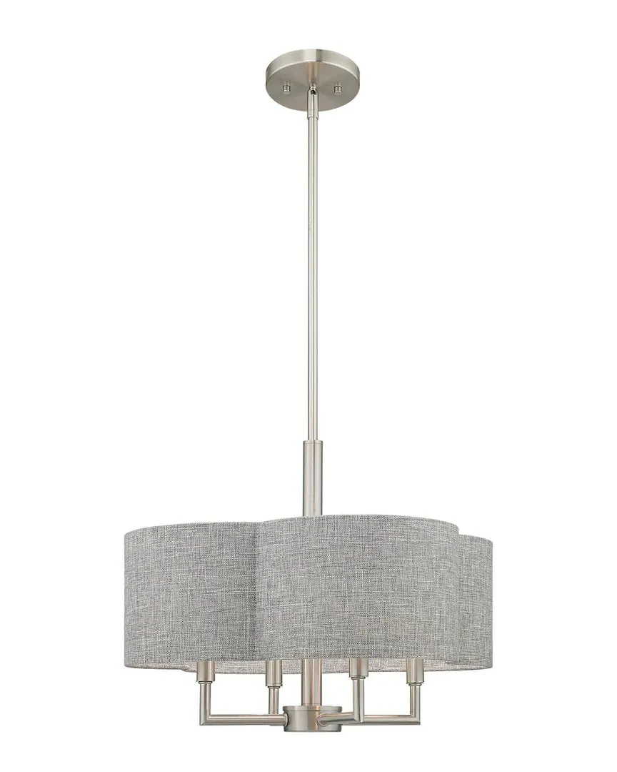 Kalmar 4-Light Pendant Chandelier - Brushed Nickel, Steel