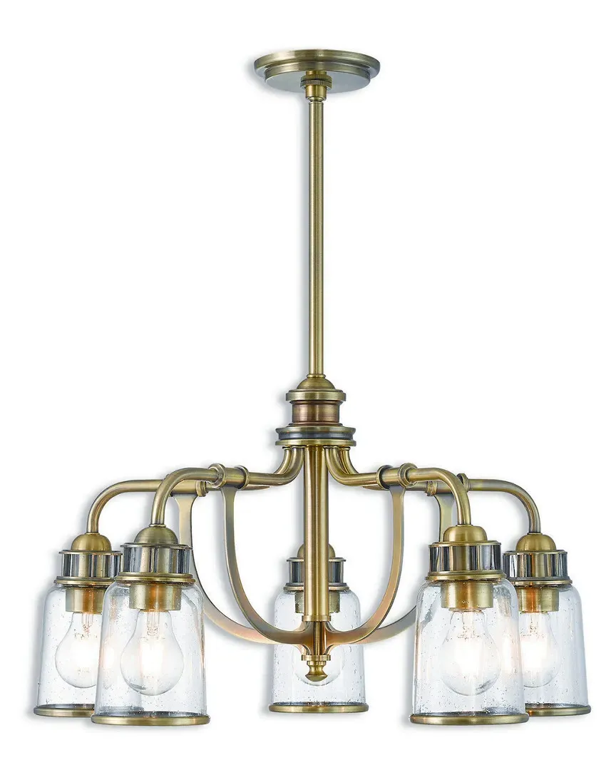Lawrenceville 5-Light Dinette Chandelier - Antique Brass, Steel