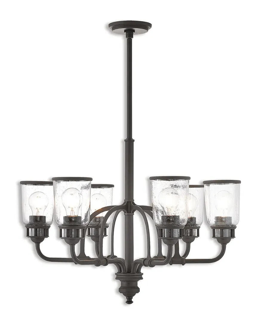 Lawrenceville 6 Light Chandelier - Bronze, Steel