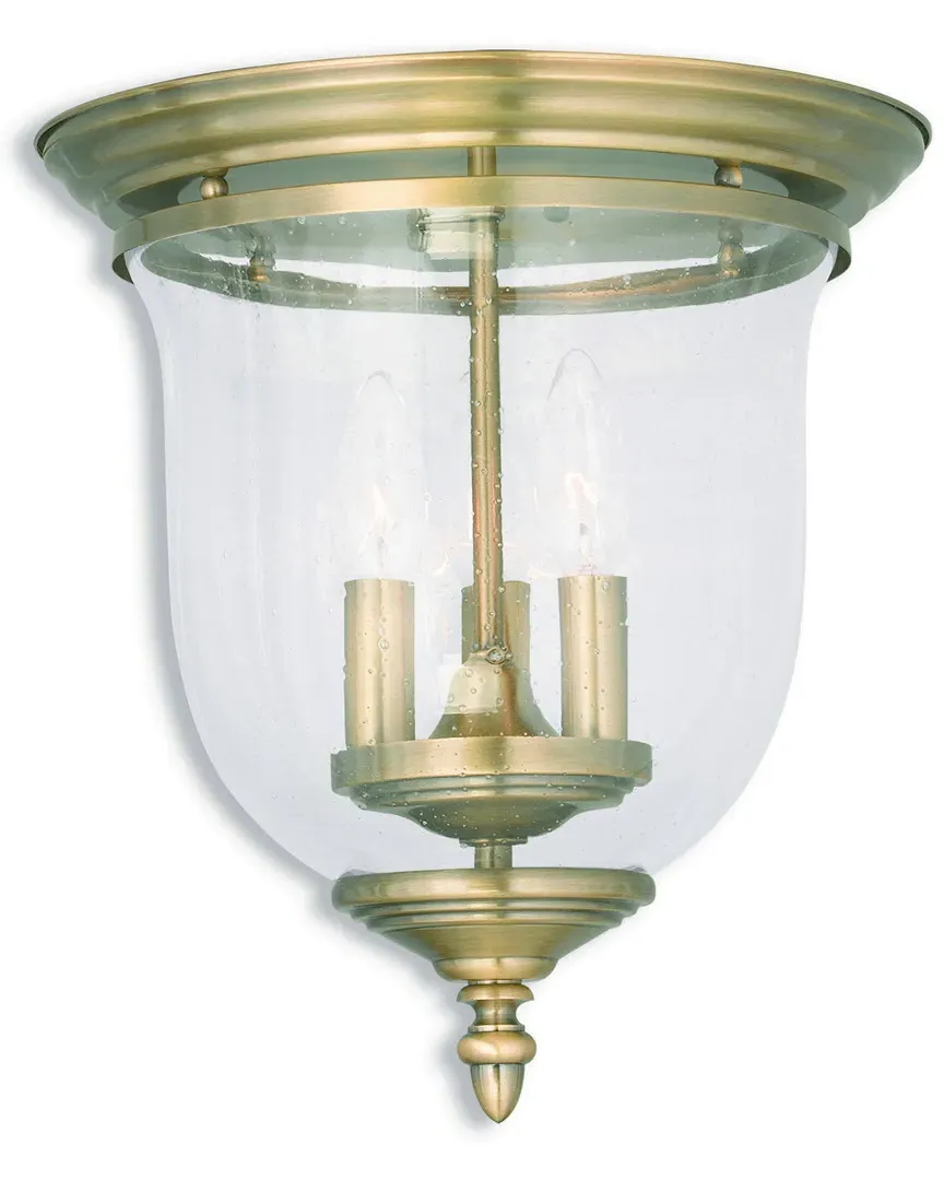 Legacy 3-Light Ceiling Mount - Antique Brass, Steel