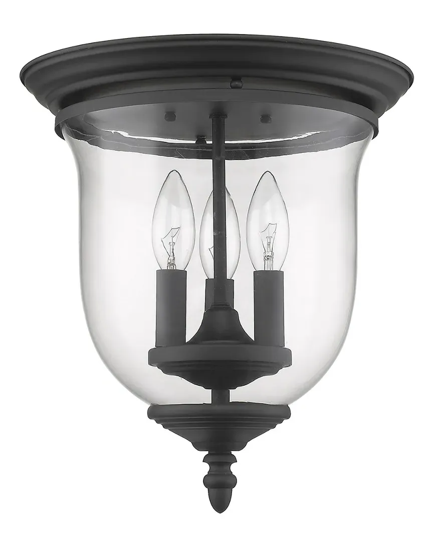 Legacy 3-Light Ceiling Mount - Black, Steel image