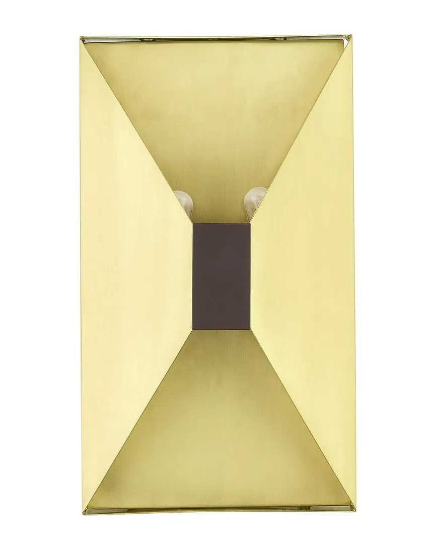Lexford 2 Light Wall Sconce - Satin Brass, Steel