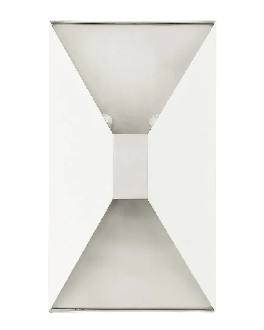 Lexford 2 Light Wall Sconce - White, Steel