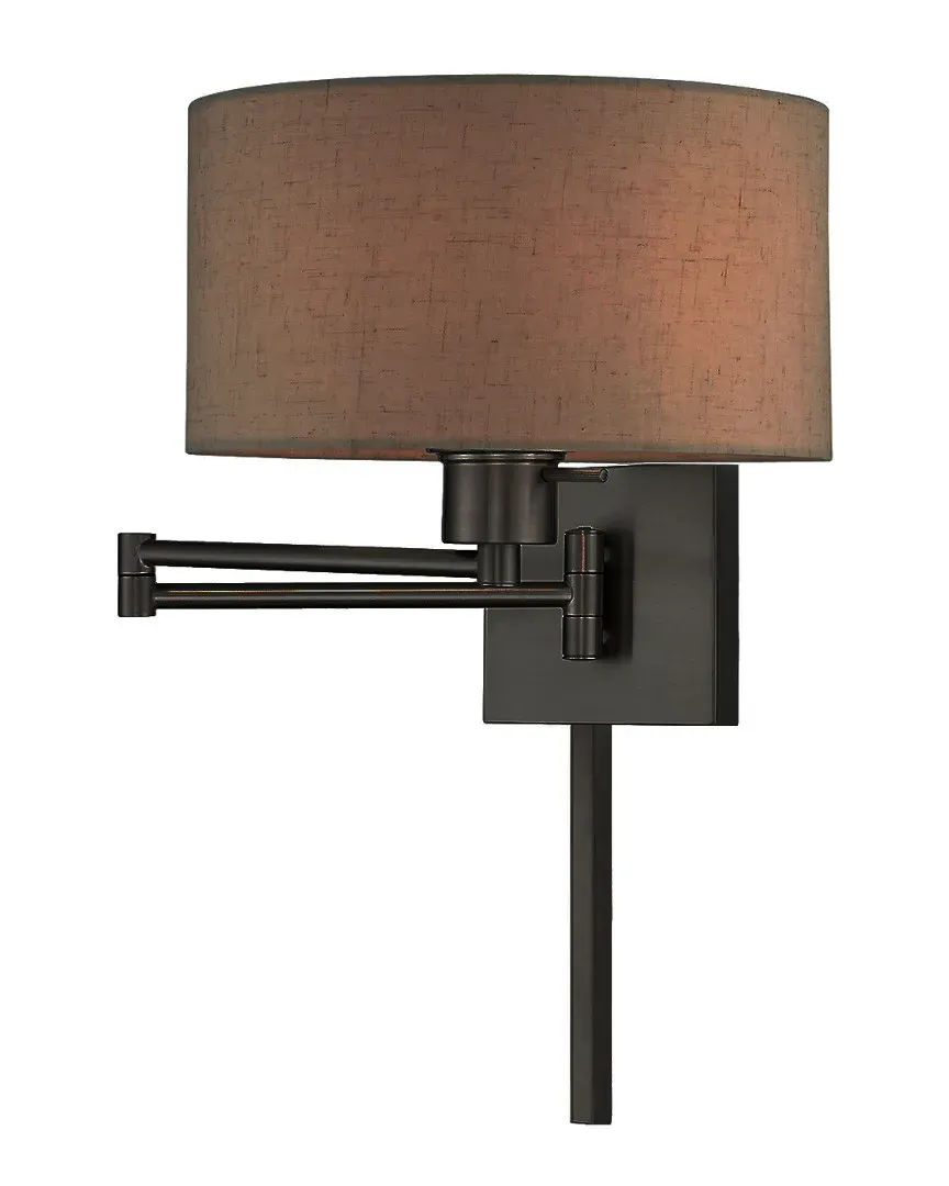 Livex 1 Light Swing Arm Wall Lamp - Brushed Nickel, Steel