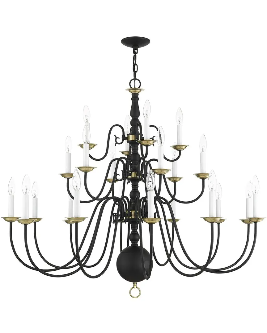 Livex 22-Light Chandelier - Black, Steel image