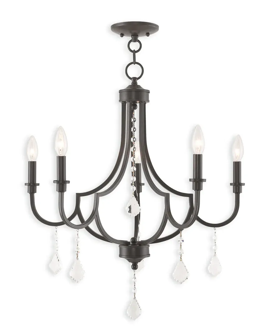 Livex Glendale 5-Light Chandelier - English Bronze, Steel image