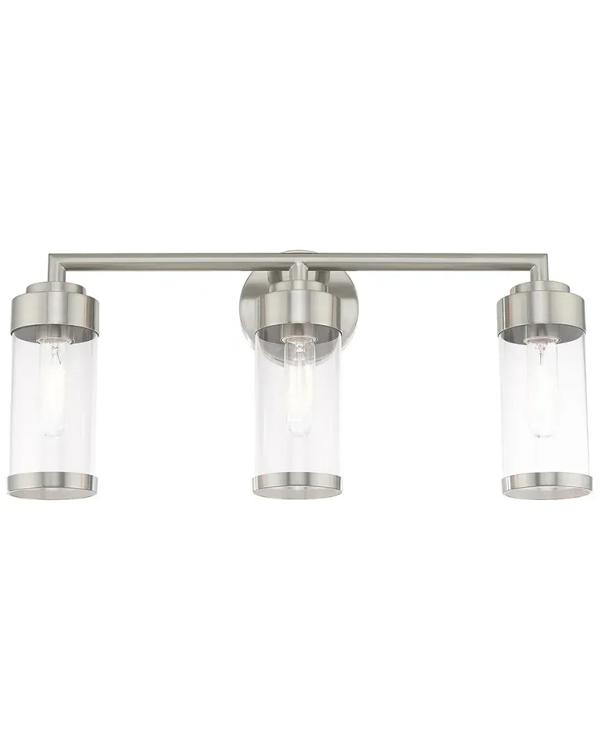 Livex Hillcrest 3-Light Bath Vanity - Brushed Nickel image