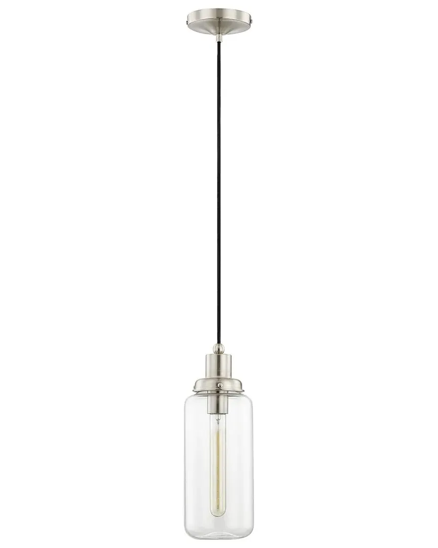 Livex Lighting Art Glass 1-Light Mini Pendant - Brushed Nickel image