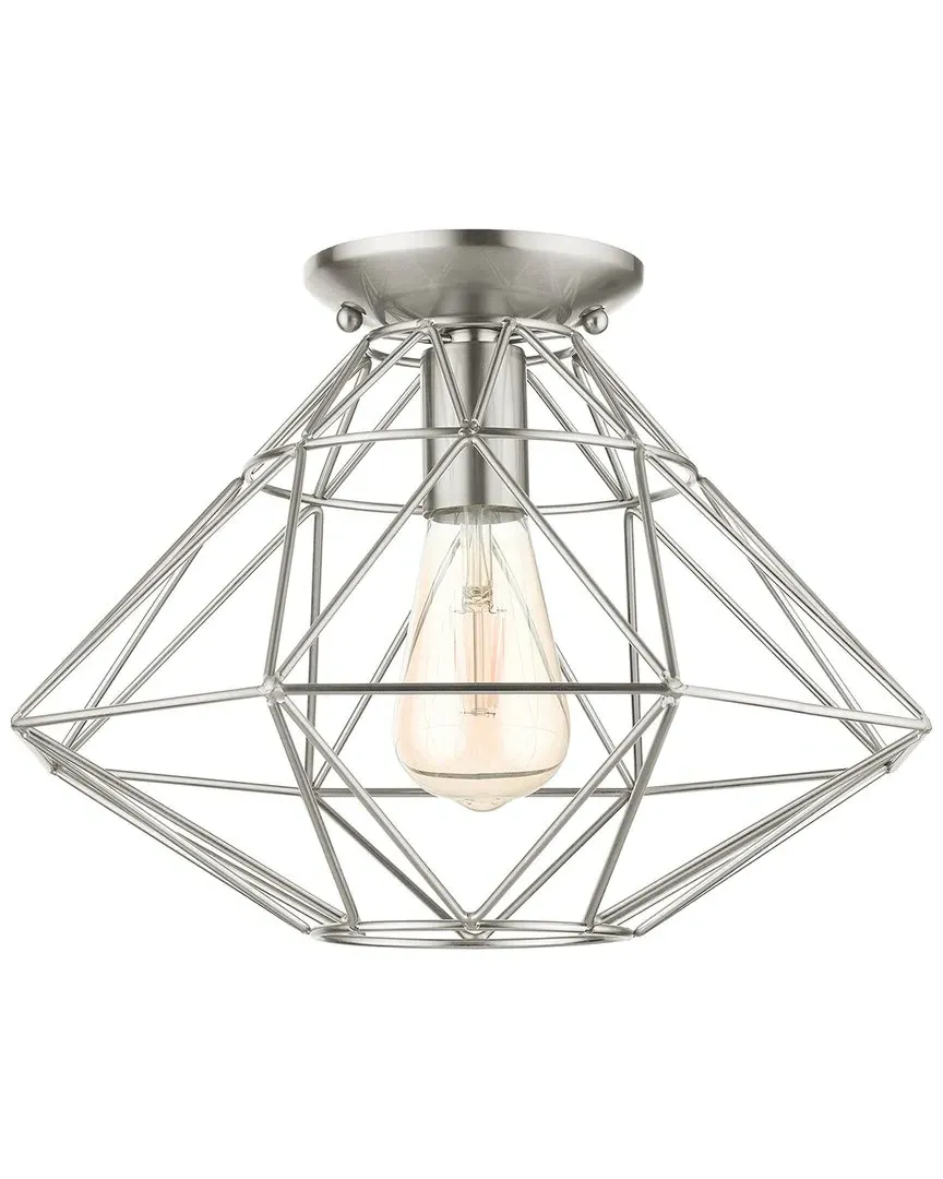 Livex Lighting Geometric Flush Mount - Brushed Nickel image