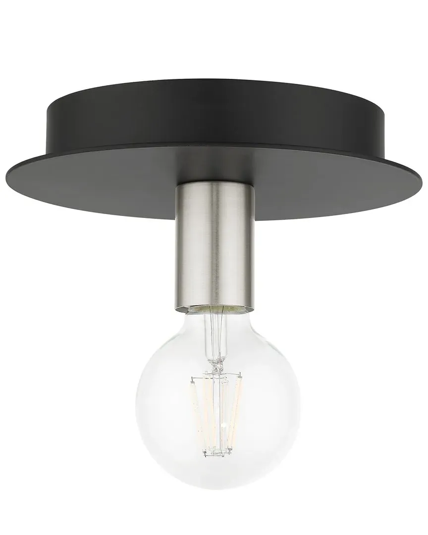 Livex Lighting Hillview Flush Mount Ceiling Light - Black image