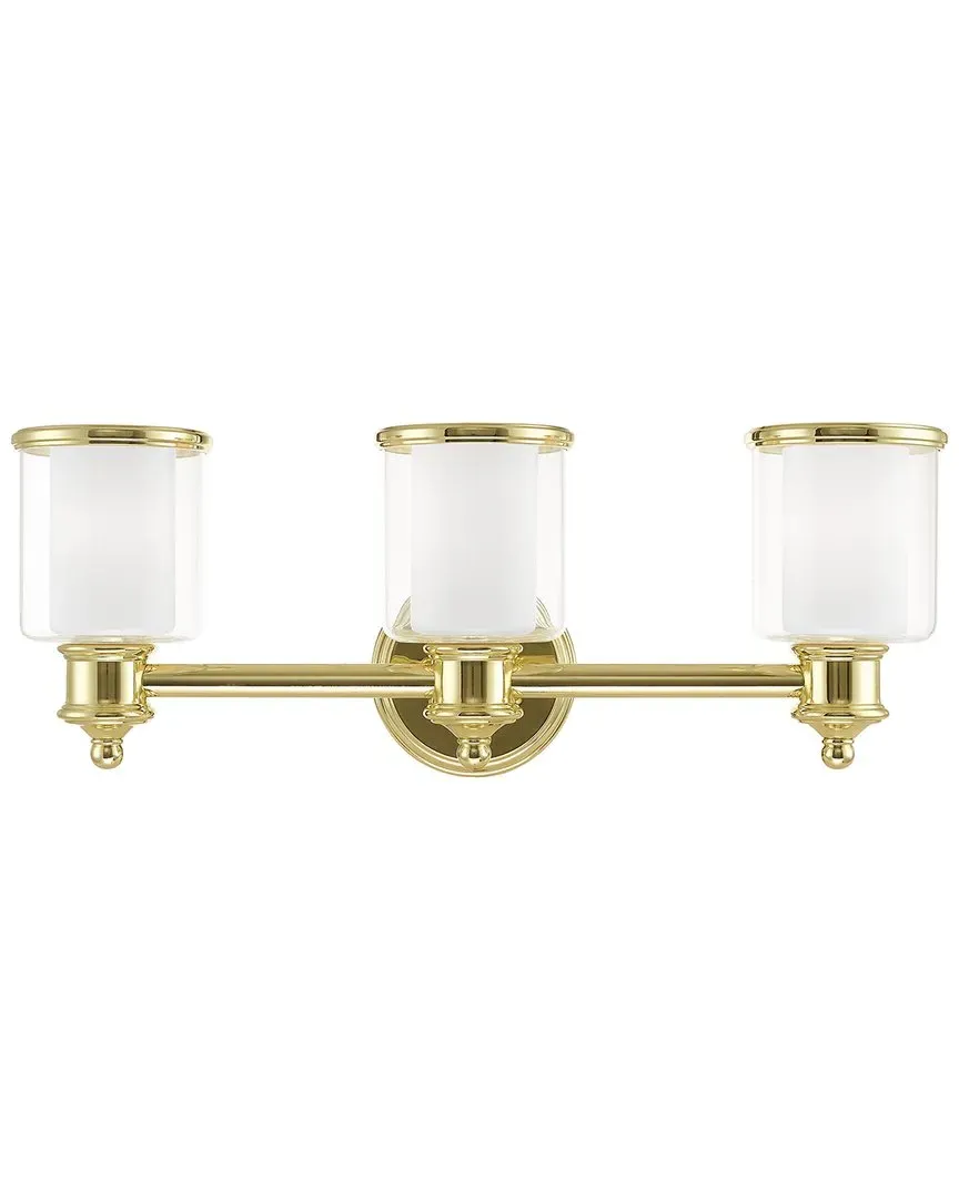 Livex Lighting Middlebush 3-Light Bath Vanity - Polished Brass image