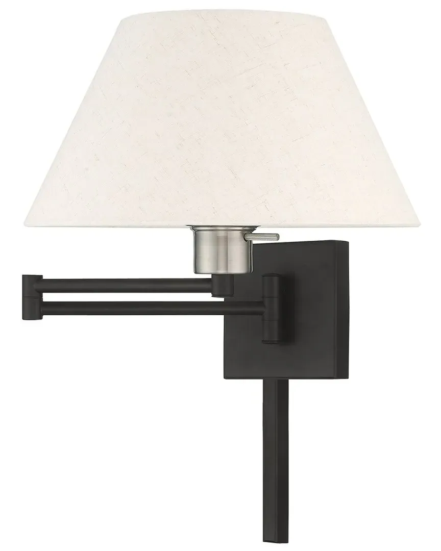 Livex Lighting Swing Arm Wall Lamp - Black, Steel image