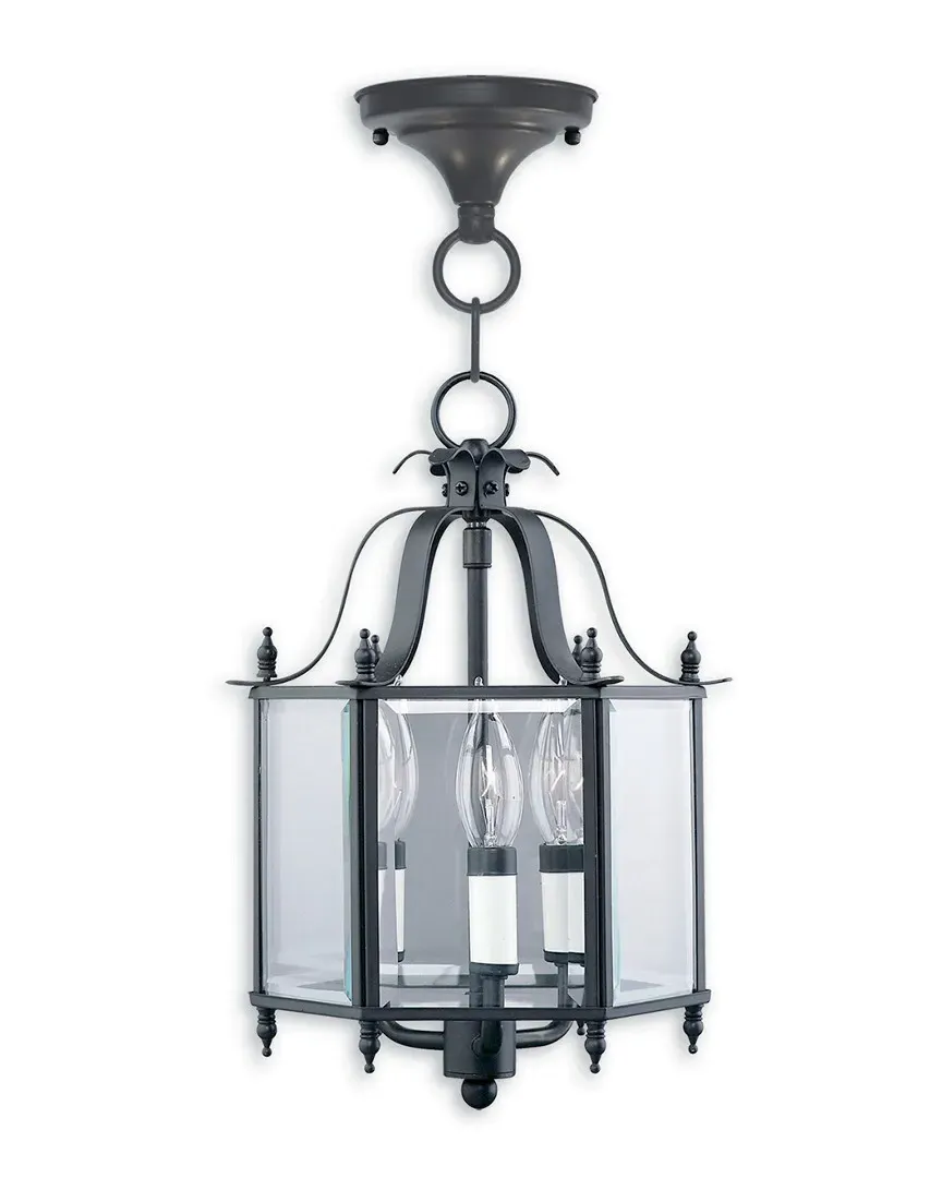 Livingston 3-Light Chain Hang Chandelier - Bronze, Steel