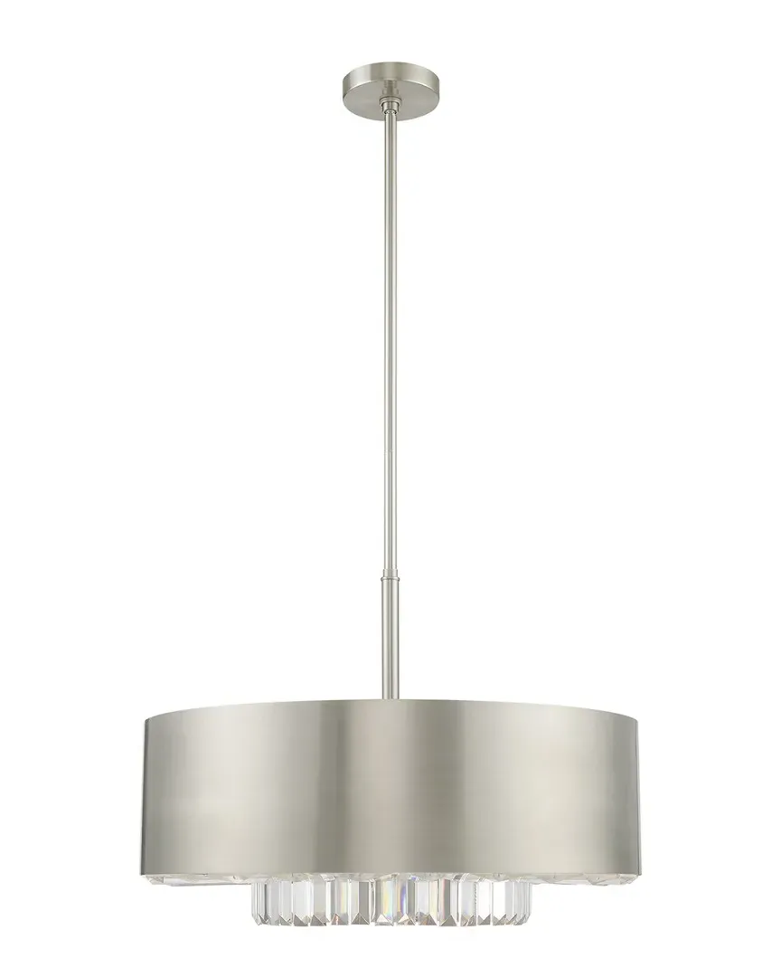 Madison 6 Light Pendant Chandelier - Brushed Nickel, Steel