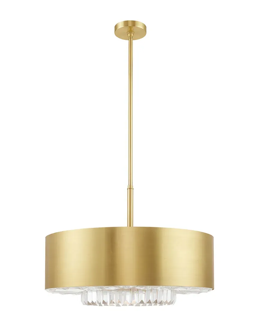 Madison 6 Light Pendant Chandelier - Satin Brass