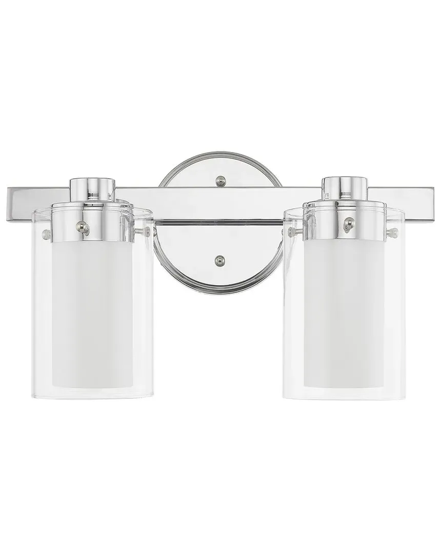 Manhattan 2-Light Bath Light - Polished Chrome, Steel image