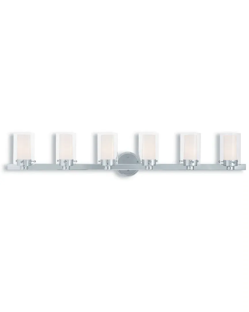 Manhattan 6-Light Bath Light - Polished Chrome, Steel