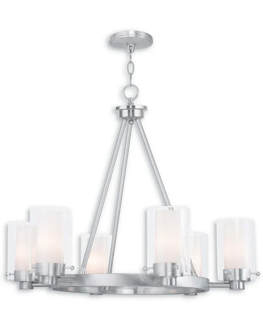 Manhattan 6-Light Chandelier - Brushed Nickel, Steel