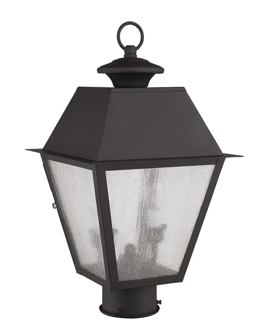 Mansfield 2-Light Outdoor Post Lantern - Bronze, Brass