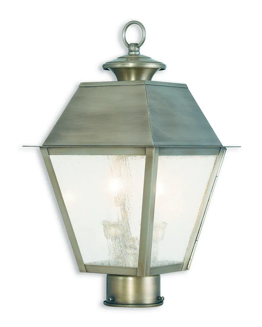 Mansfield 2-Light Outdoor Post Lantern - Vintage Pewter