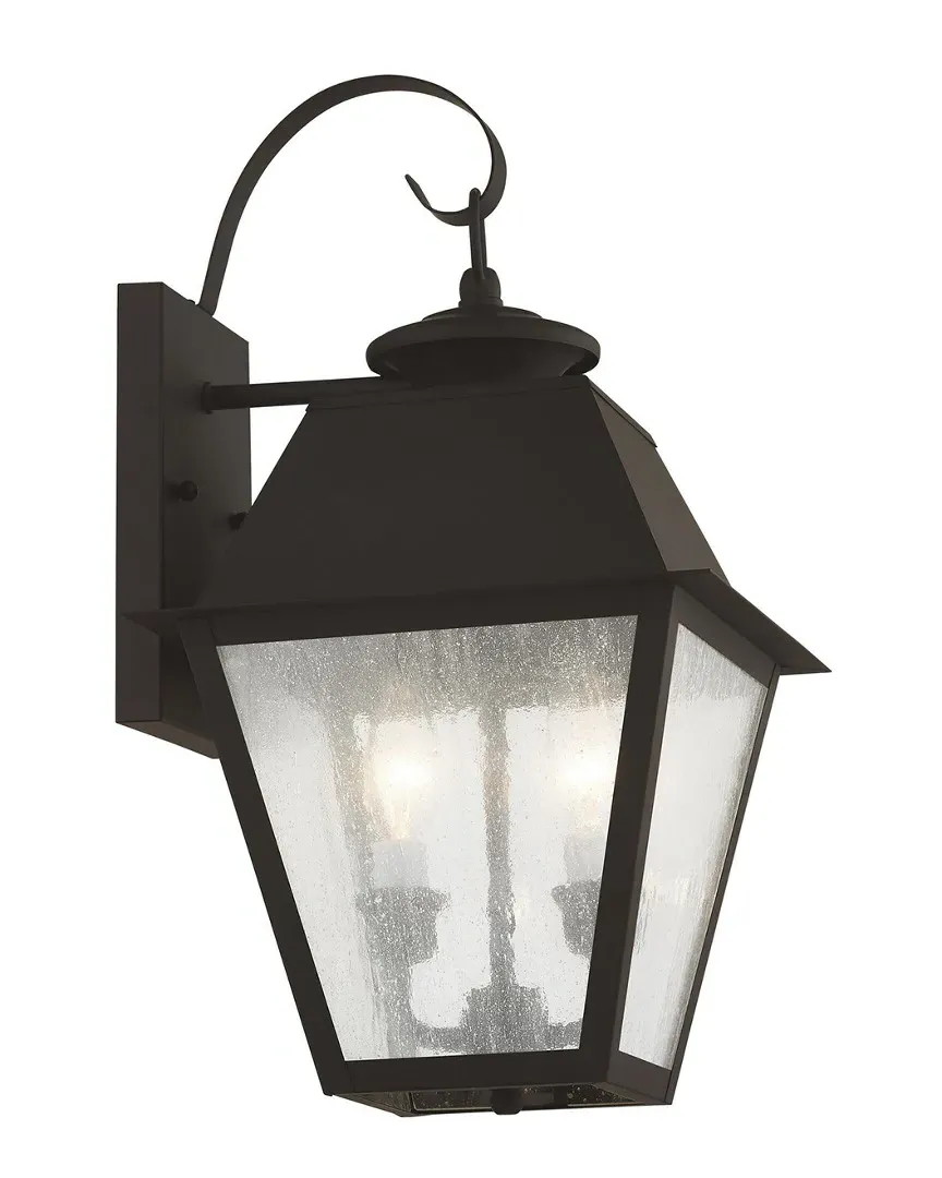 Mansfield 2-Light Outdoor Wall Lantern - Bronze, Brass