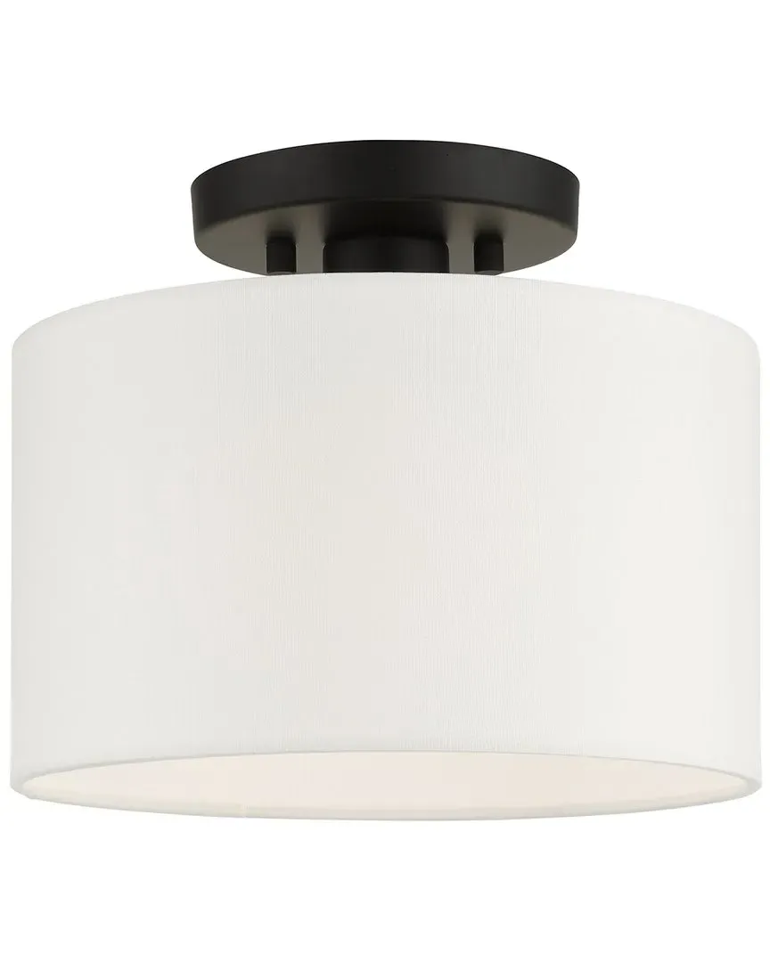Meridian 1-Light Semi Flush - Black