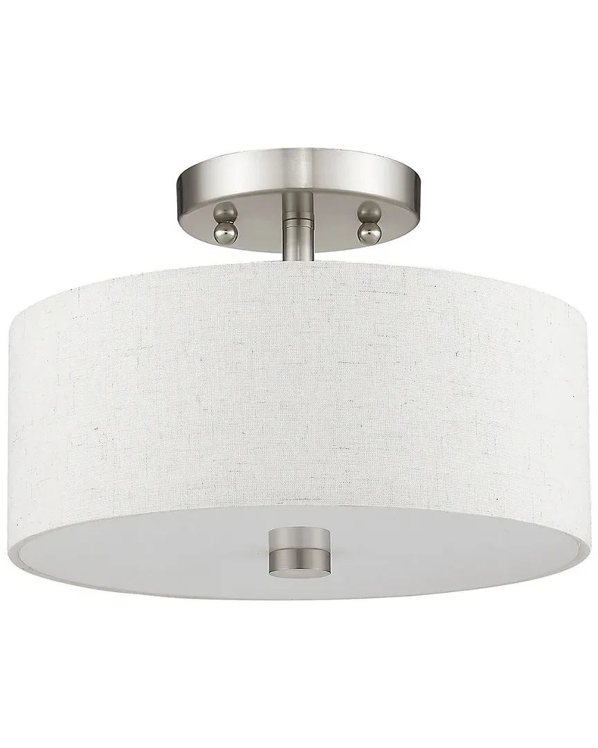 Meridian 2-Light Ceiling Mount - Brushed Nickel, Steel image