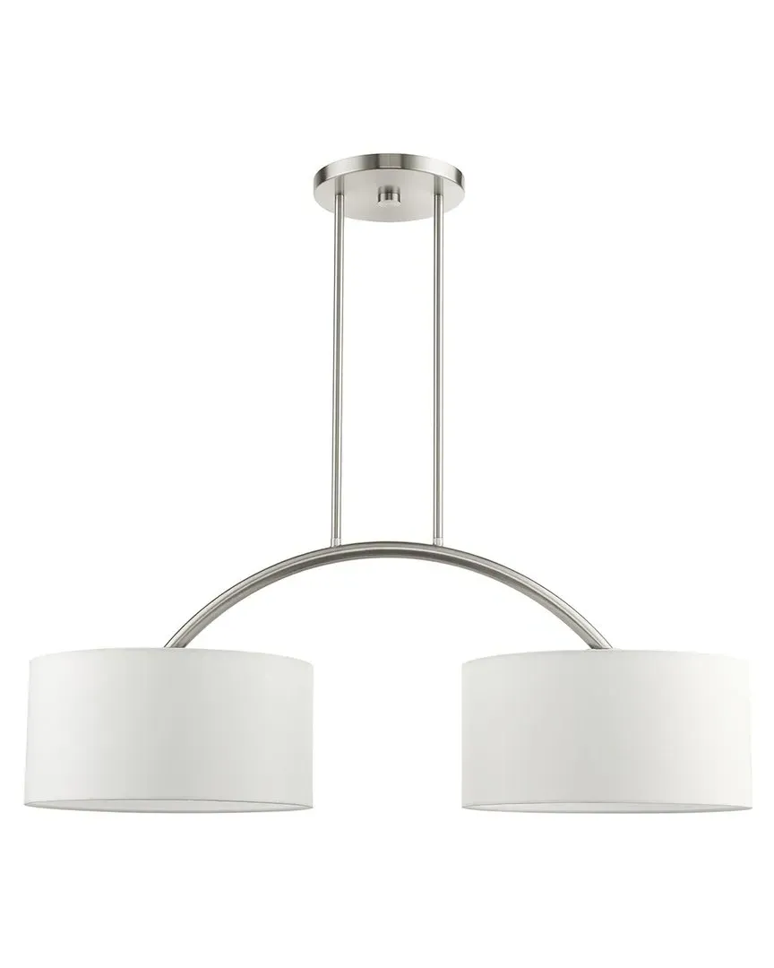 Meridian 2 Light Linear Chandelier - Brushed Nickel image