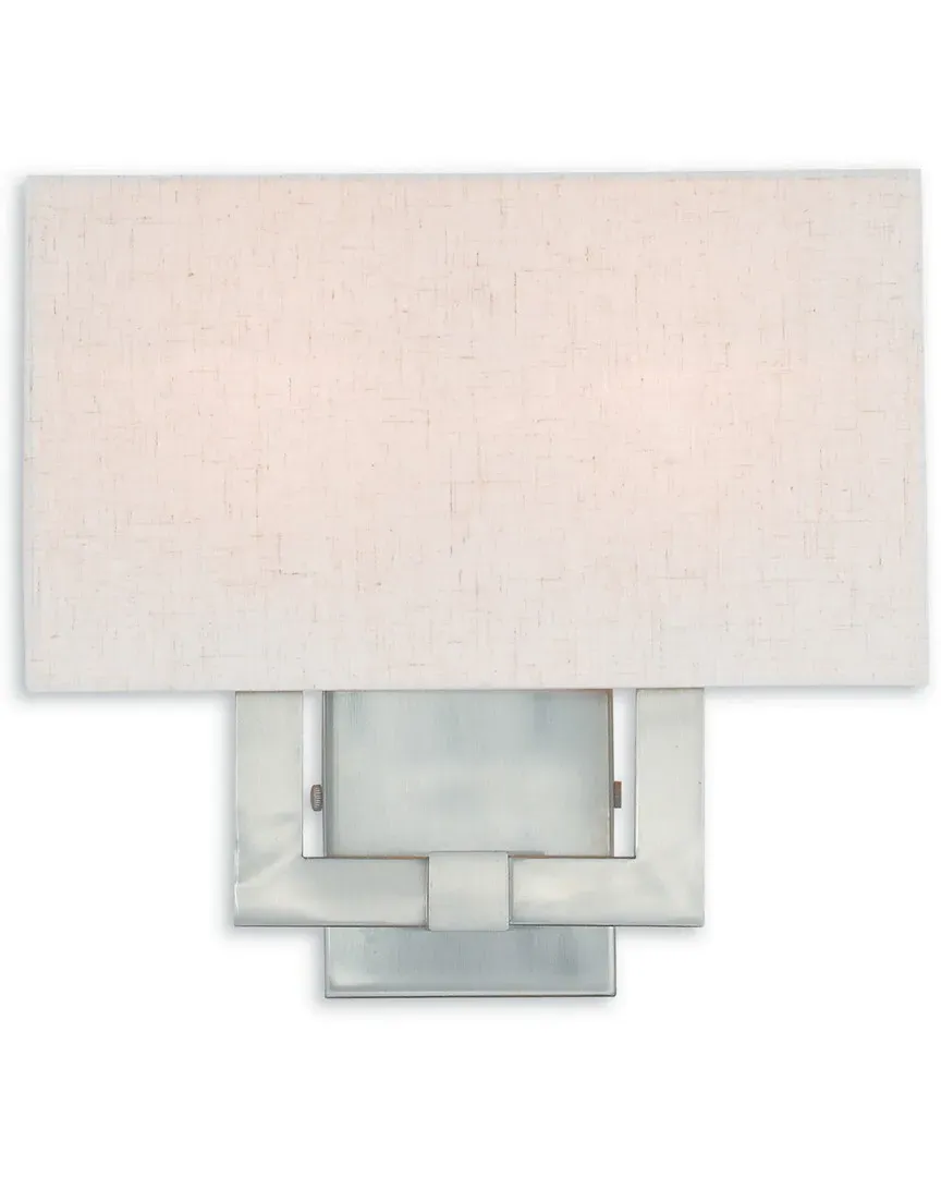 Meridian 2-Light Wall Sconce - Brushed Nickel, Steel
