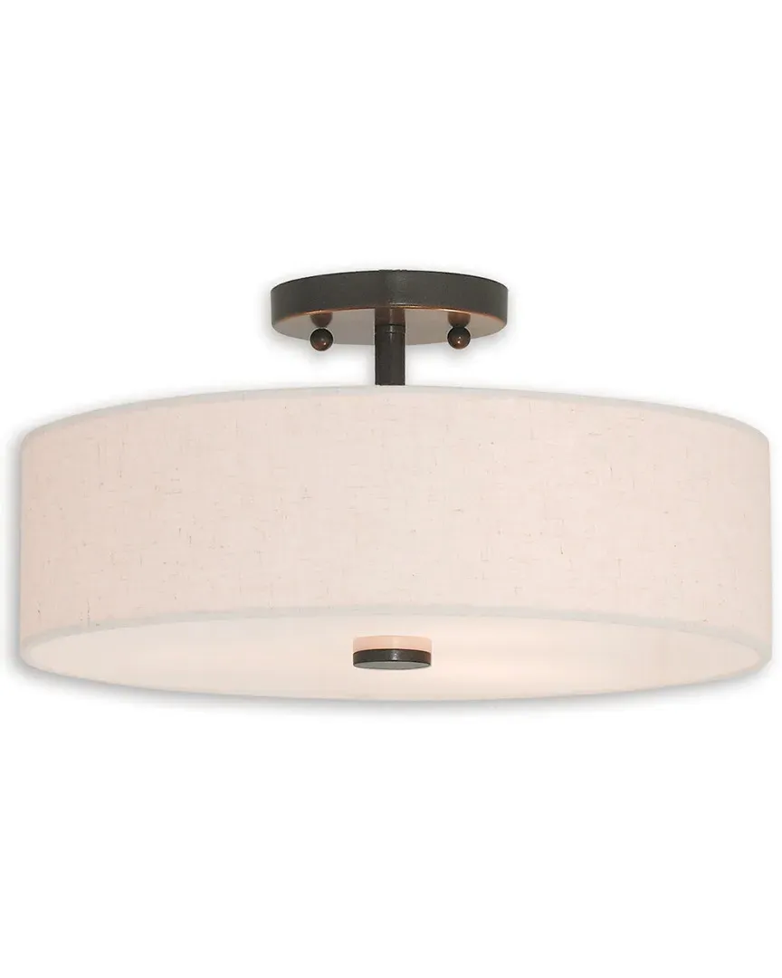 Meridian 3-Light Ceiling Mount - English Bronze, Steel