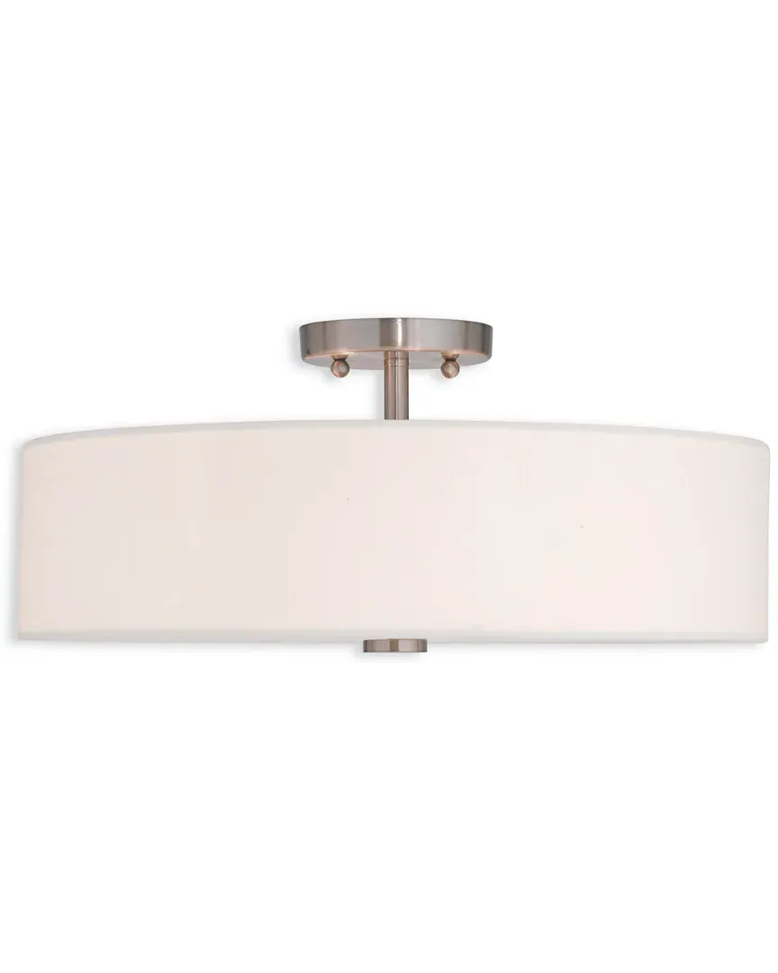 Meridian 4-Light Ceiling Mount - Brushed Nickel, Steel image
