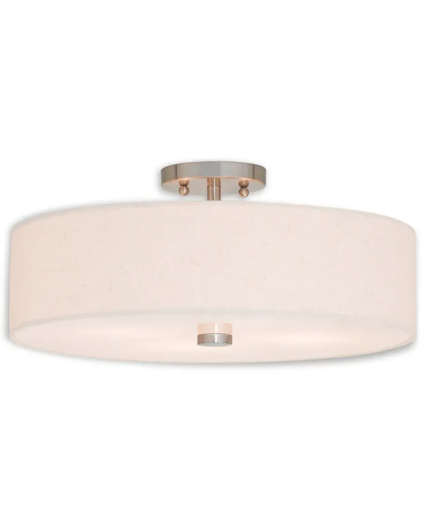 Meridian 4-Light Ceiling Mount - Brushed Nickel, Steel