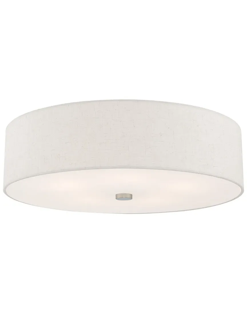 Meridian 5-Light Semi-Flush Mount - Brushed Nickel, Steel