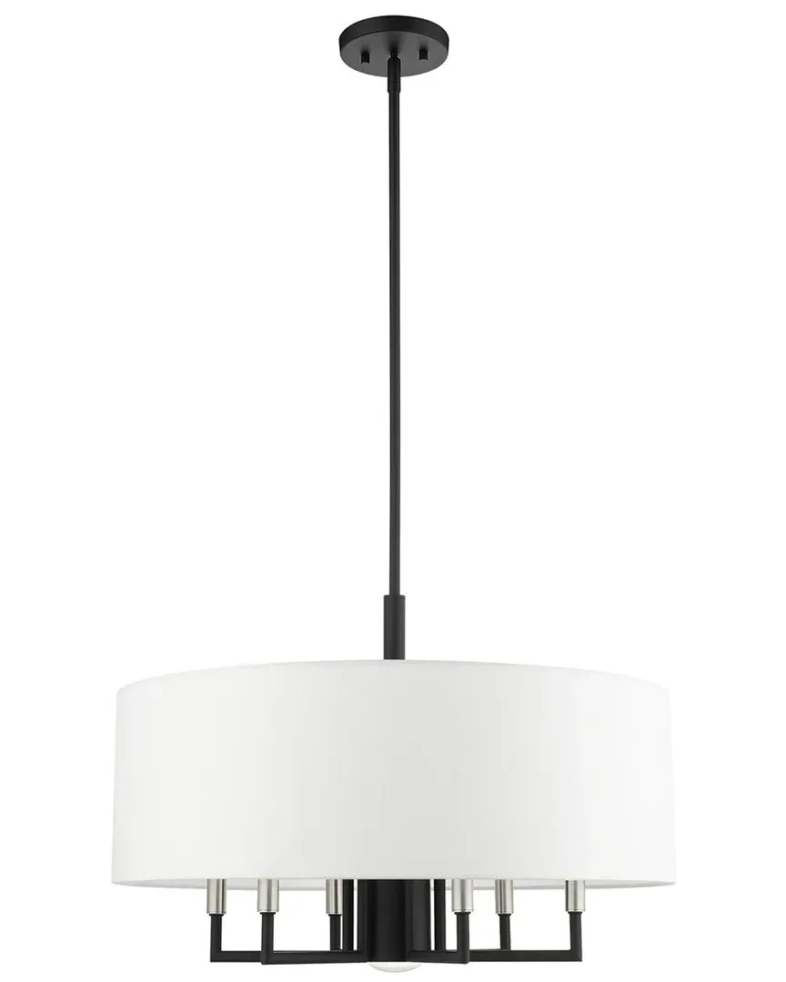 Meridian 7 Light Pendant Chandelier - Black, Steel image