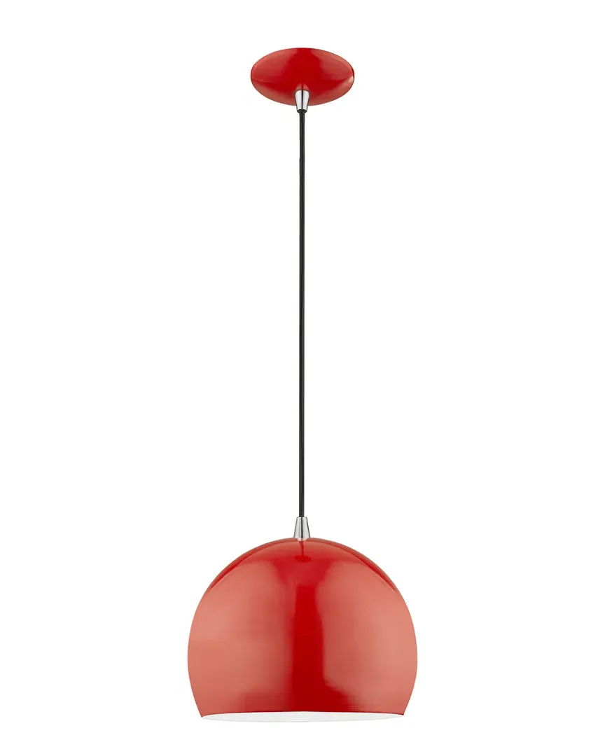 Metal Shade Mini Pendant Light - Red, Steel