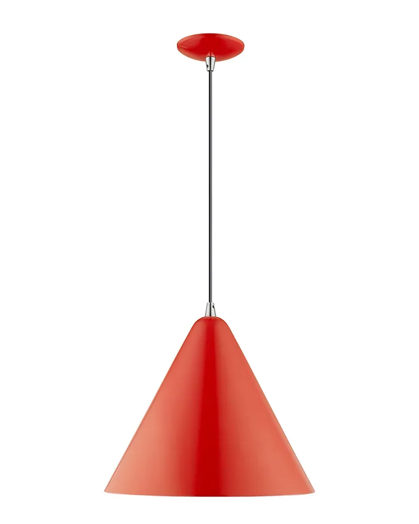 Metal Shade Mini Pendant Light - Red, Steel