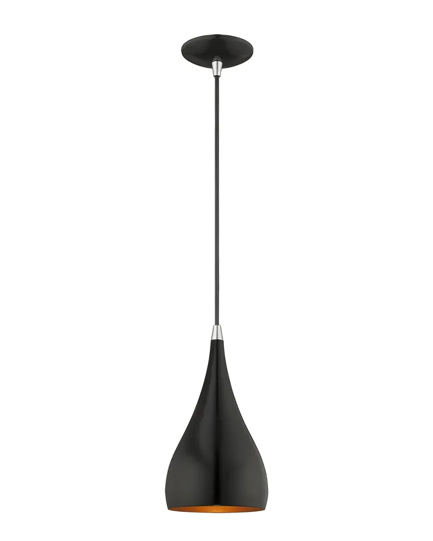 Metal Shade Mini Pendant Light - Shiny Black, Steel image