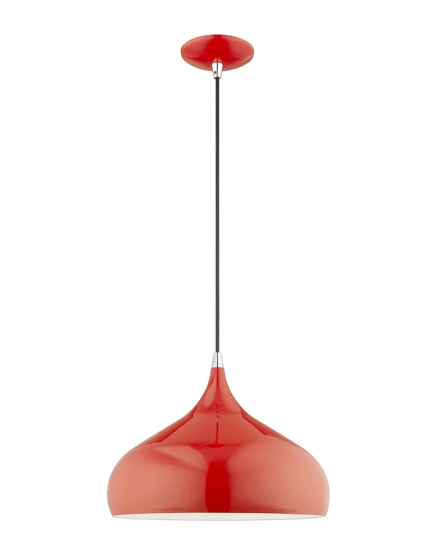 Metal Shade Mini Pendant Light - Shiny Red, Steel