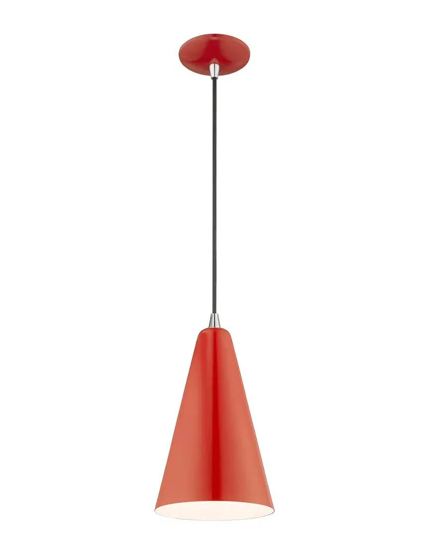 Metal Shade Mini Pendant Light - Shiny Red, Steel