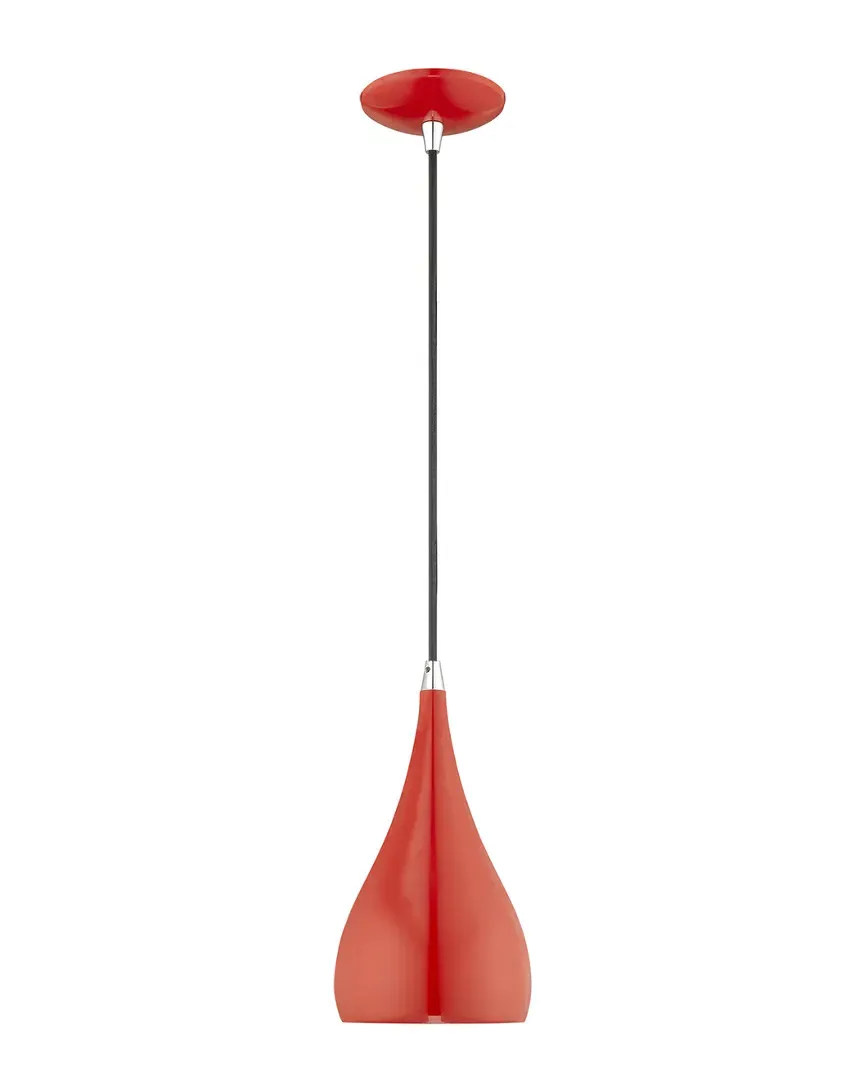 Metal Shade Mini Pendant Light - Shiny Red, Steel