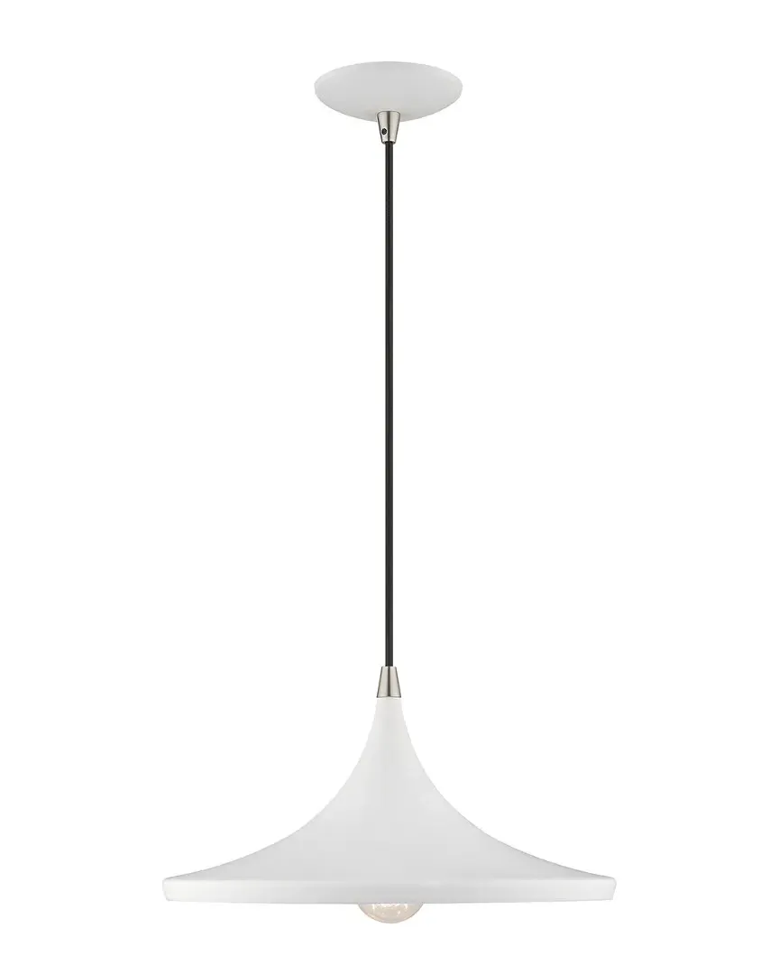 Metal Shade Mini Pendant Light - White, Steel