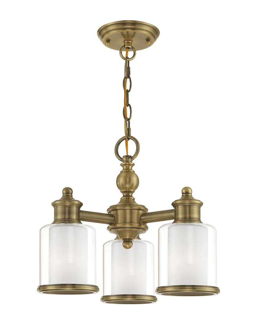 Middlebush 3-Light Convertible Mini Chandelier - Antique Brass