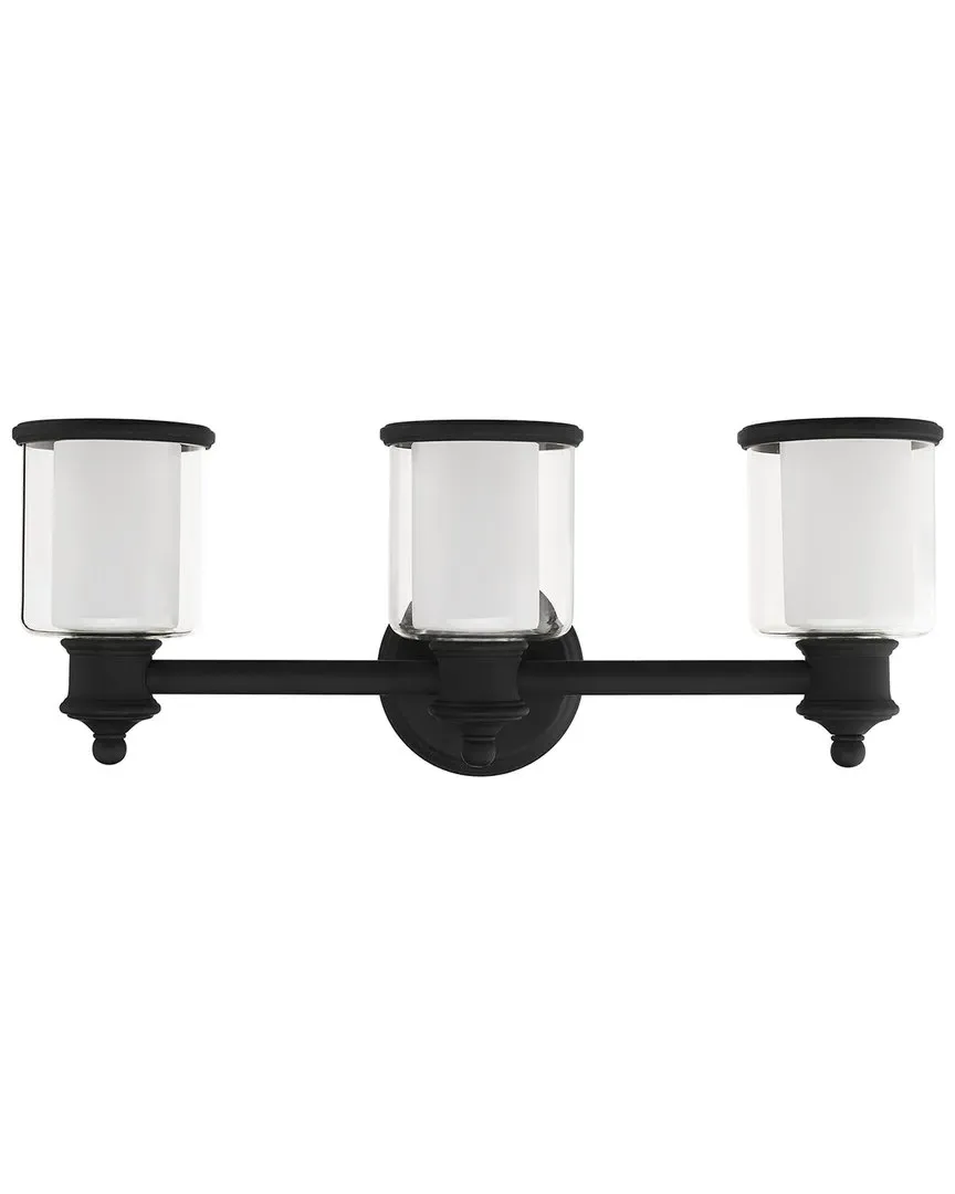 Middlebush 3-Light Vanity Sconce - Black, Steel