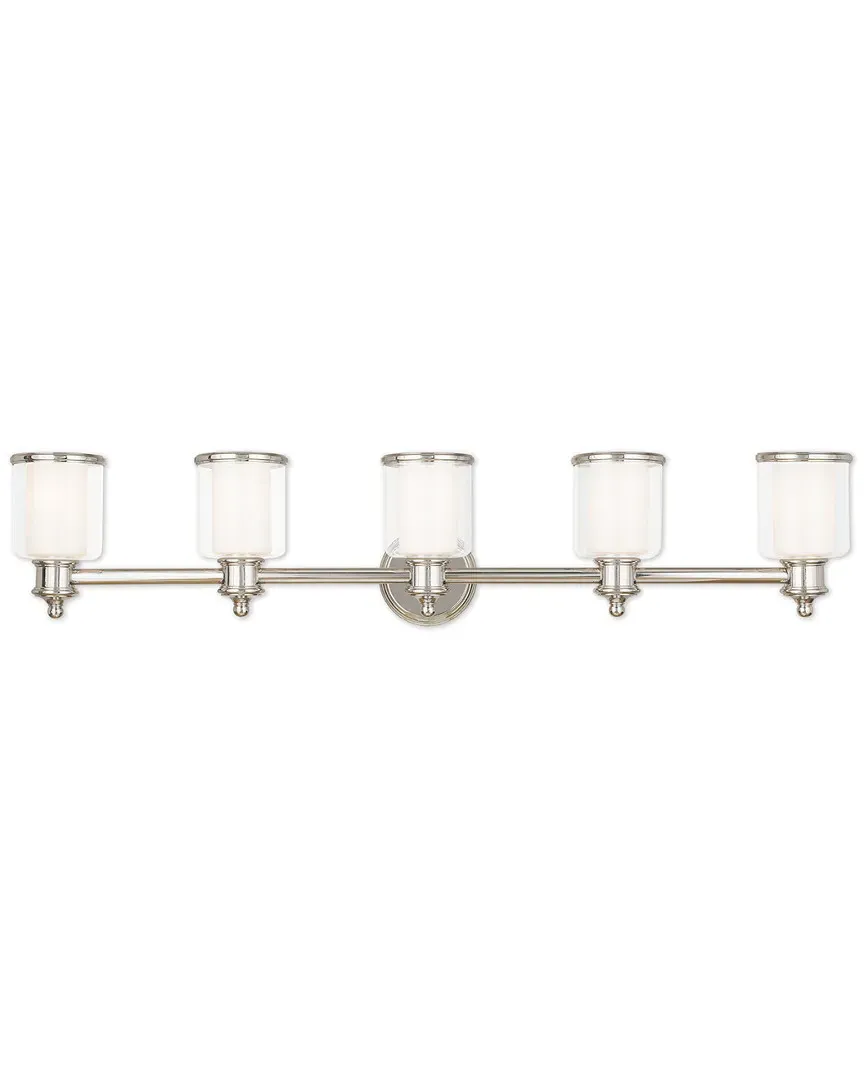 Middlebush 5-Light Bath Light - Polished Nickel, Steel