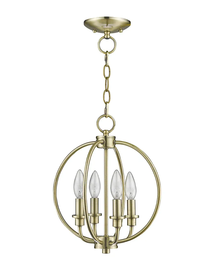 Milania 4-Light Chain Lantern - Antique Brass, Steel