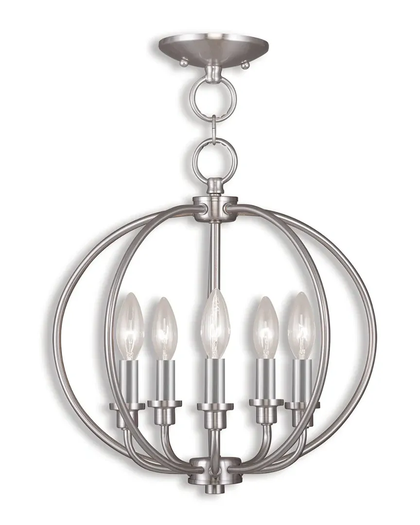 Milania 5-Light Orb Pendant Light - Brushed Nickel, Steel