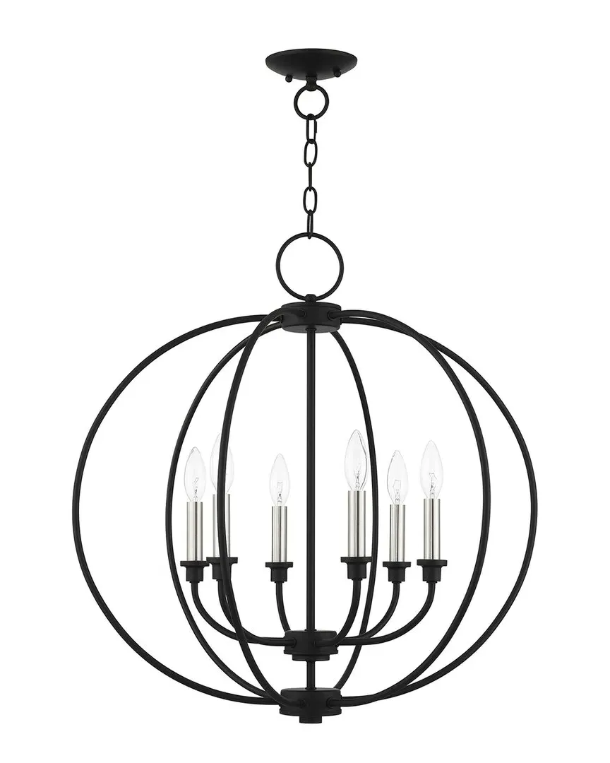 Milania 6-Light Chandelier - Black, Steel