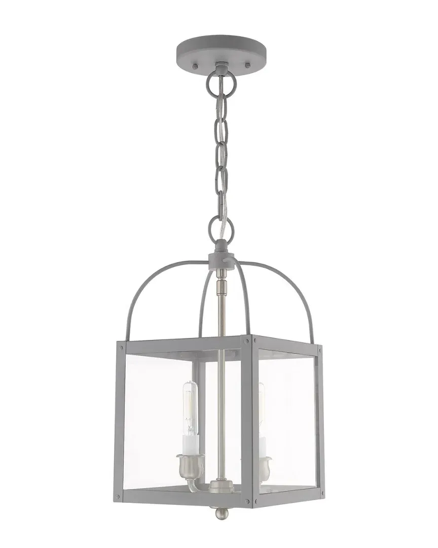 Milford 2 Light Convertible Mini Pendant - Nordic Gray, Steel image